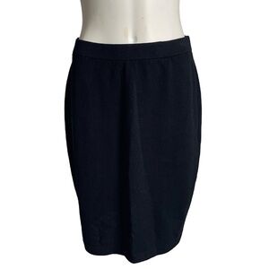 St John Skirt Black Knit Basics Retro Vintage 90s Size 8 Pencil Style